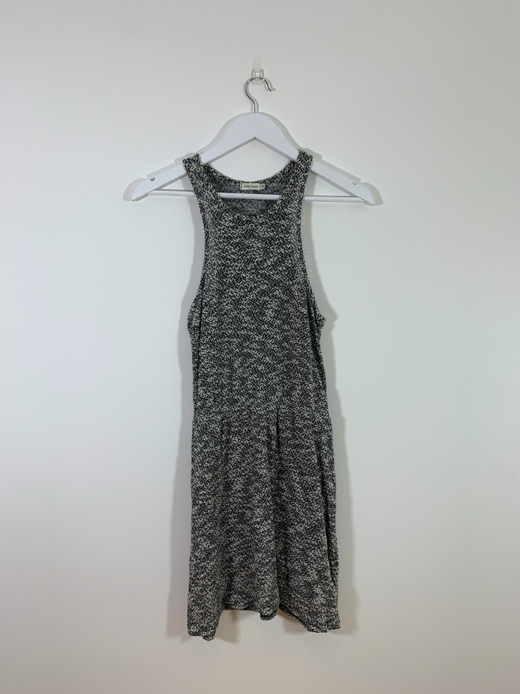 Black and White Marl Skater Dress (Size 10)