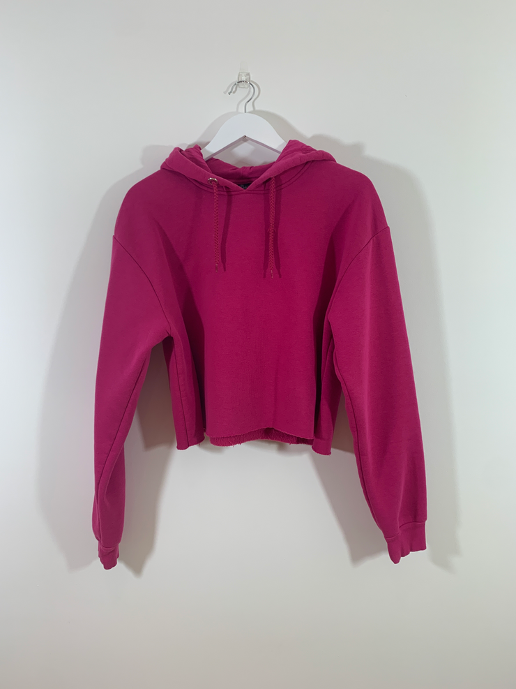 Pink Cropped Hoodie (Size 10)