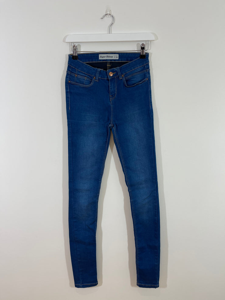 Super Skinny Blue Jeans (Size 8)