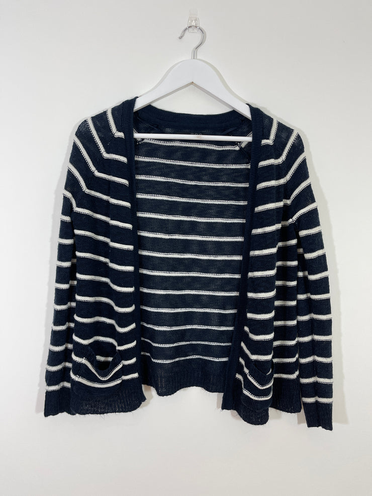 Blue Stripe Cardigan (Size 6)