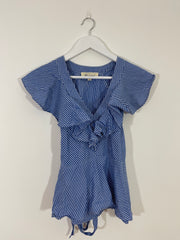 Blue Stripe Blouse (Medium)