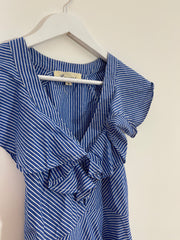 Blue Stripe Blouse (Medium)