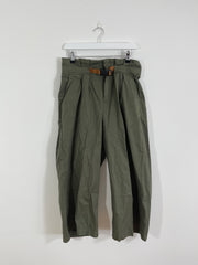 Khaki Ultra High Rise Cargo Trousers (Large)