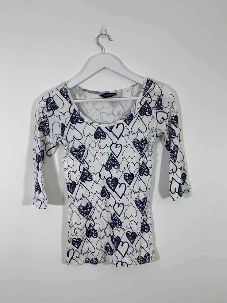 Love Heart Print Top (Size 8)