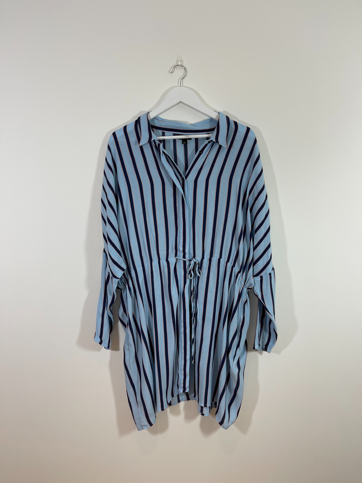 Blue Stripe Dress (Size 16)